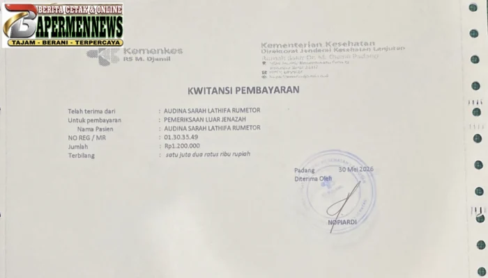 Diduga Pungut Biaya Visum Jenazah Korban Kecelakaan, RSUP M. Djamil Padang Jadi Sorotan