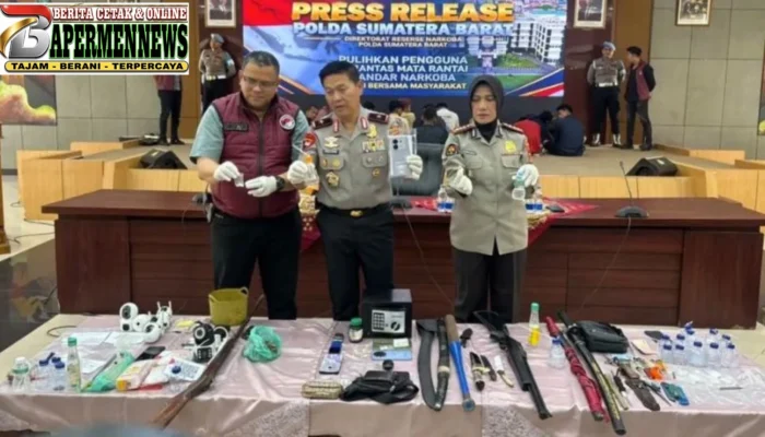 Operasi Sarang Narkoba di Pasar Pagi Purus, Polda Sumbar Amankan 21 Orang