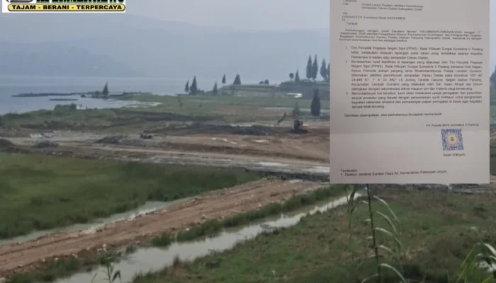 BWS SUMATERA V TINJAU DUGAAN PENIMBUNAN SEMPADAN DANAU DIATAS, BAPERMEN DESAK KEJELASAN TINDAK LANJUT